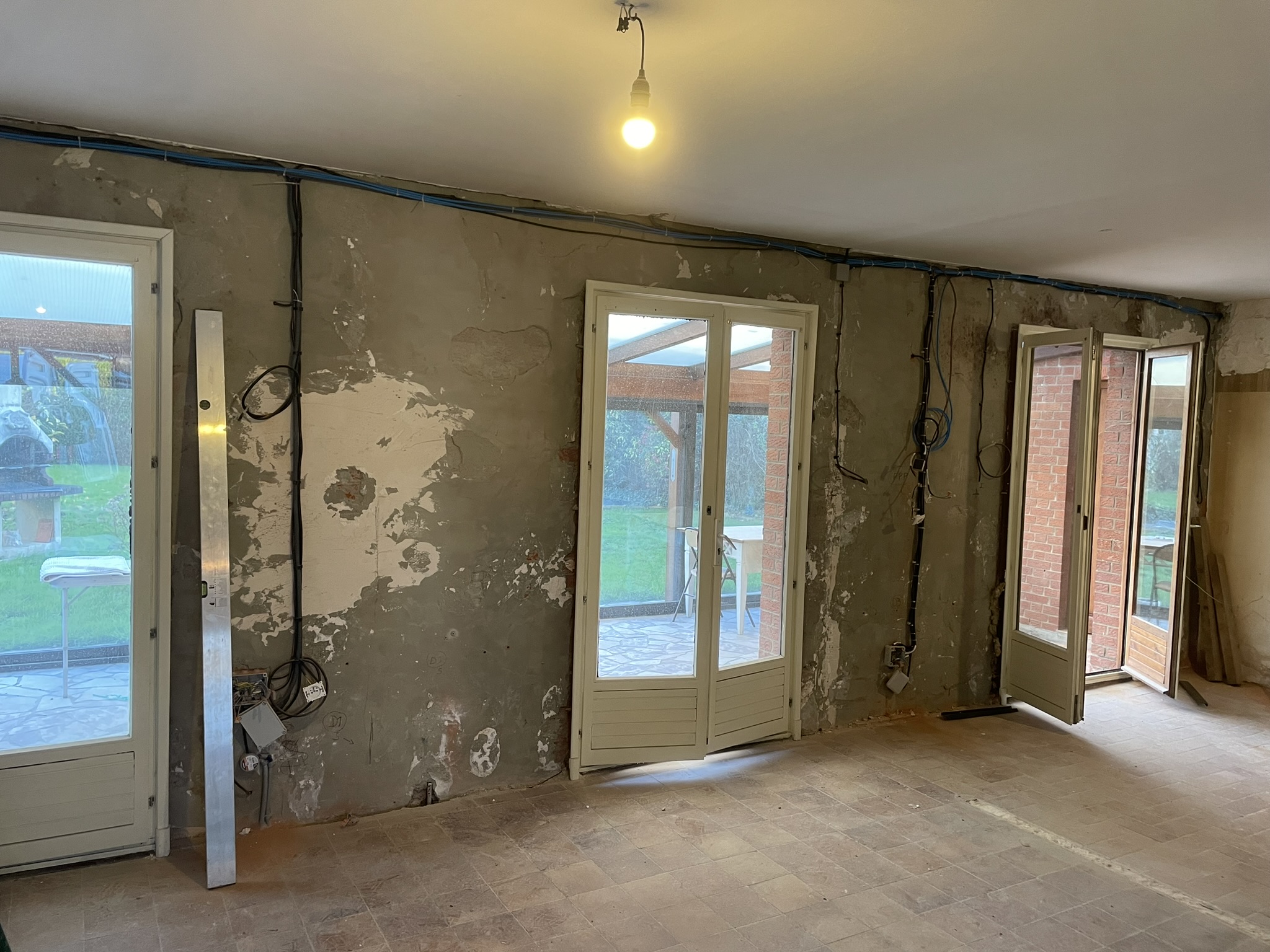 Ouverture plus pose pierre bleu